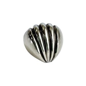 Charles Krypell Ring Sterling Silver‎ Seashell Shell Ring Modernist Vintage 7.5